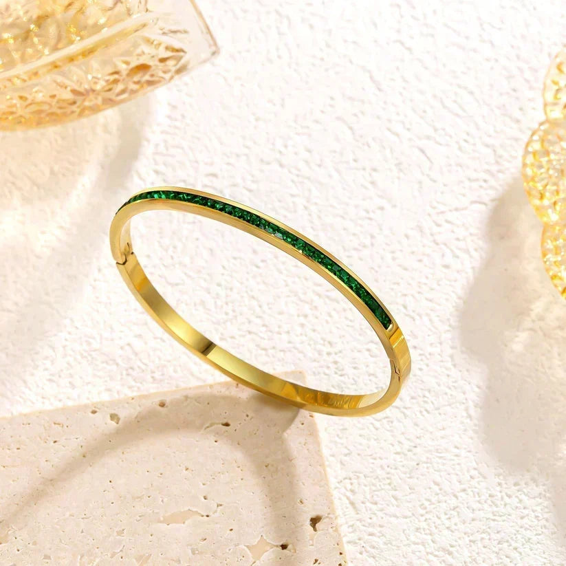 Armband Celeste med grön smaragd